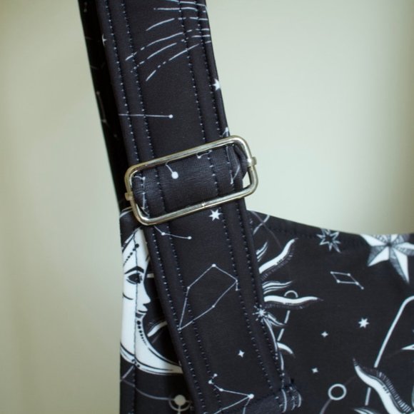 Blackmilk Moon and Sun Black Short Overalls Large - Picture 6 of 7